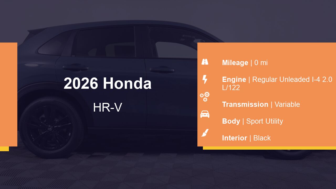 Certified Pre-Owned 2026 Honda HR-V 3CZRZ2H51TM714143 For Sale